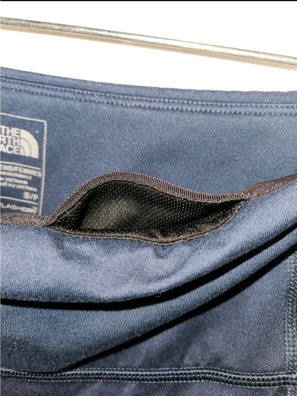 The North Face Blue Solid FlashDry Ankle Leggings Stretch Logo Women's Small - Picture 5 of 6